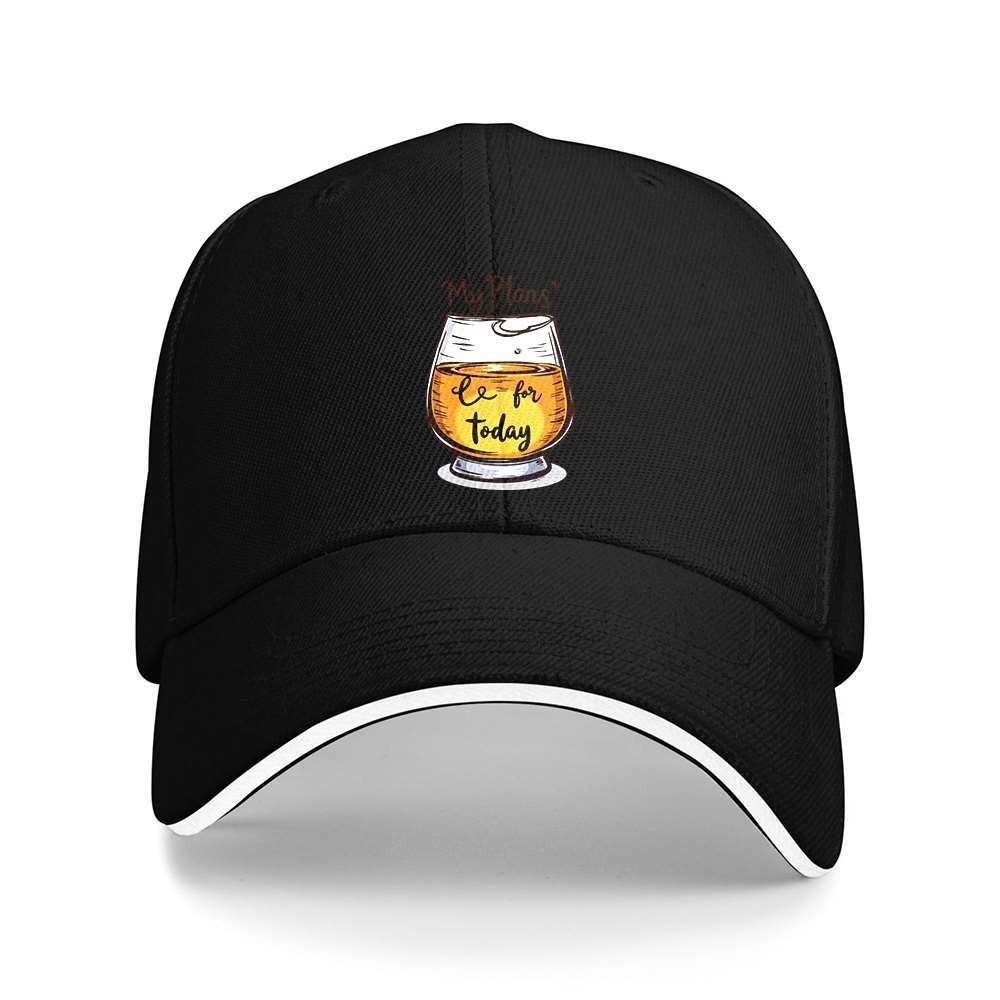 Beer And Wine Quote - หมวกเบสบอลลาย My Plans Beer, หมวกพิมพ์ลายแก้วไวน์พร้อมคำคมตลกๆ สำหรับคุณพ่อ,