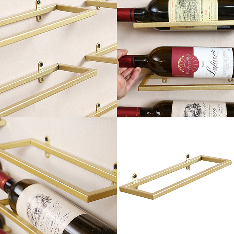 Wine Beer Rack - 1PC ติดผนังบาร์ชั้นวางแก้วอุปกรณ์ตัวยึดไวน์แชมเปญเบียร์กล่องเก็บเหล็กโลหะชั้นวาง
