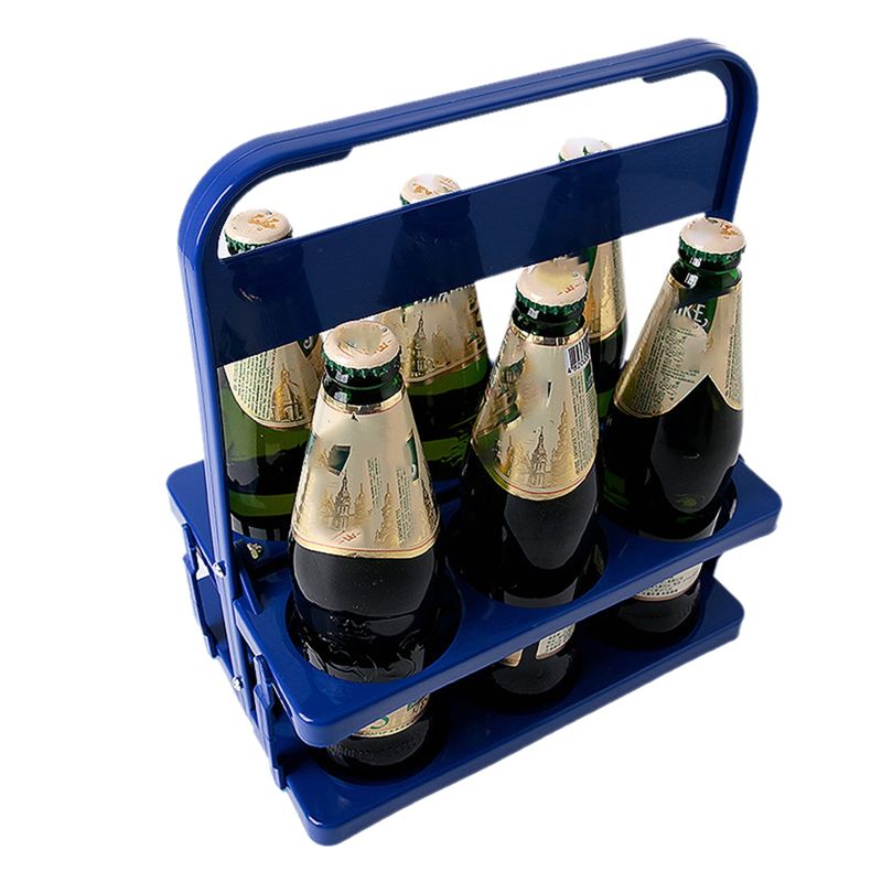 Wine Beer Rack - AT44-6 ที่วางขวดเบียร์แบบพับได้, ที่จับแบบพกพา, ชั้นวางเก็บไวน์, ที่วางเครื่องดื่มสำหรับบาร์