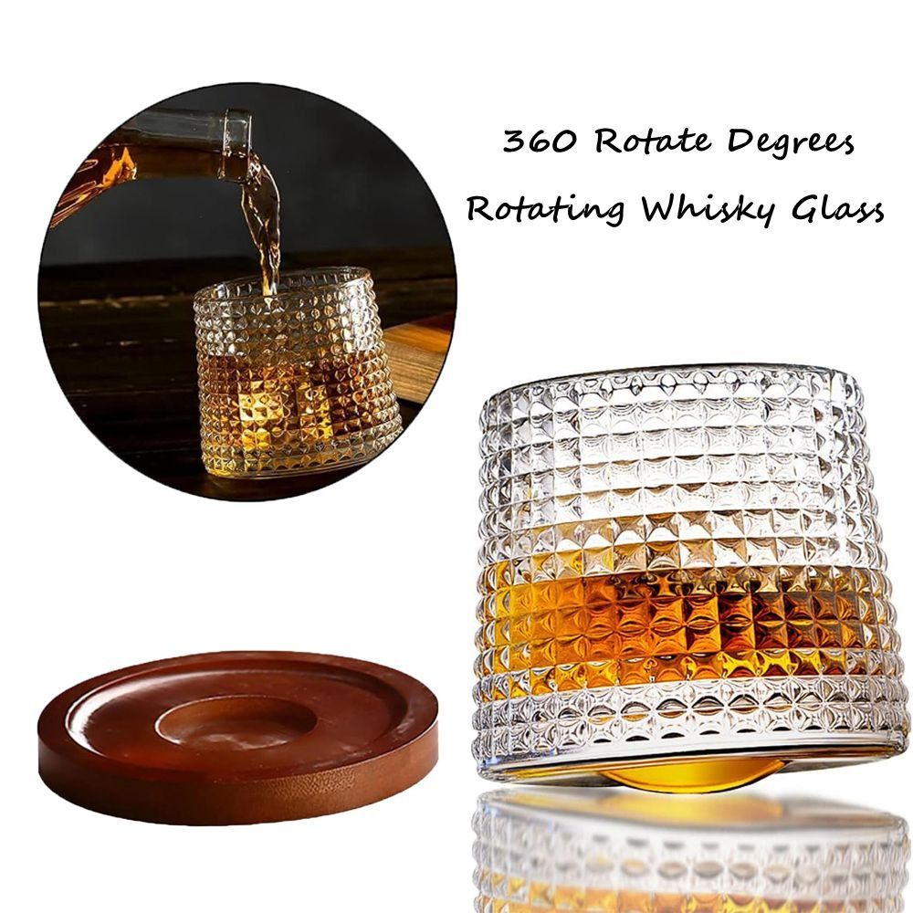 แก้ววิสกี้แก้ววิสกี้หมุนได้พร้ - Wine Beer And Liquor บทวิจารณ์และราคา