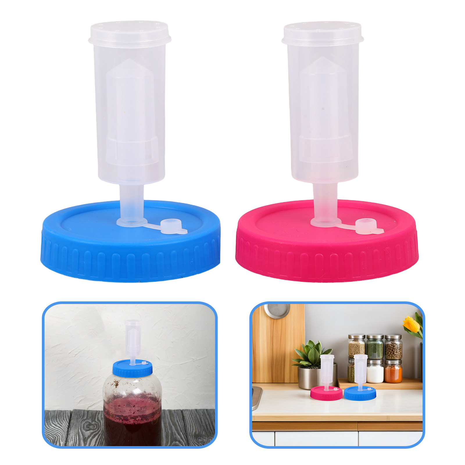 ฝาปิดถังหมักแบบกันอากาศ 2 ชิ้น - Wine Beer And Mead บทวิจารณ์และราคา