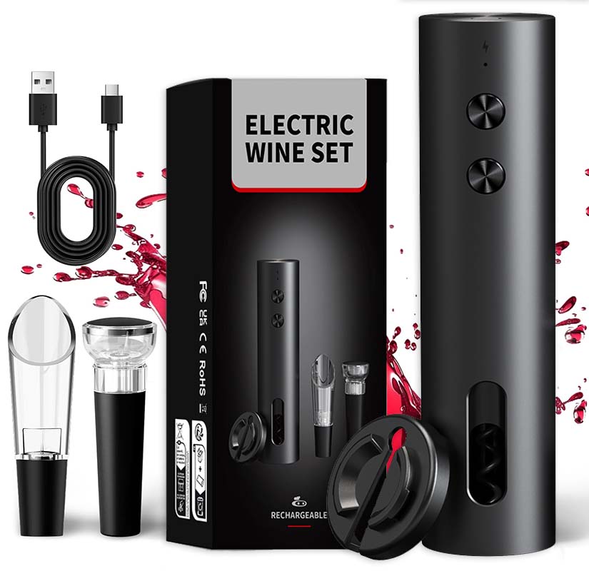ชุดเปิดขวดไวน์ไฟฟ้า 4-in-1 ชาร - Wine Beer And Liquor บทวิจารณ์และราคา