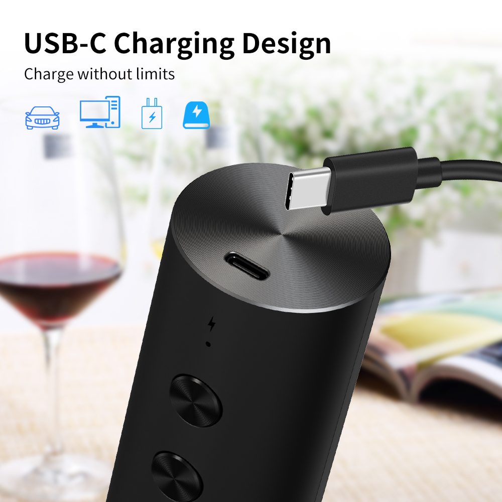 ชุดเปิดขวดไวน์ไฟฟ้า 4-in-1 ชาร - Wine Beer And Liquor บทวิจารณ์และราคา