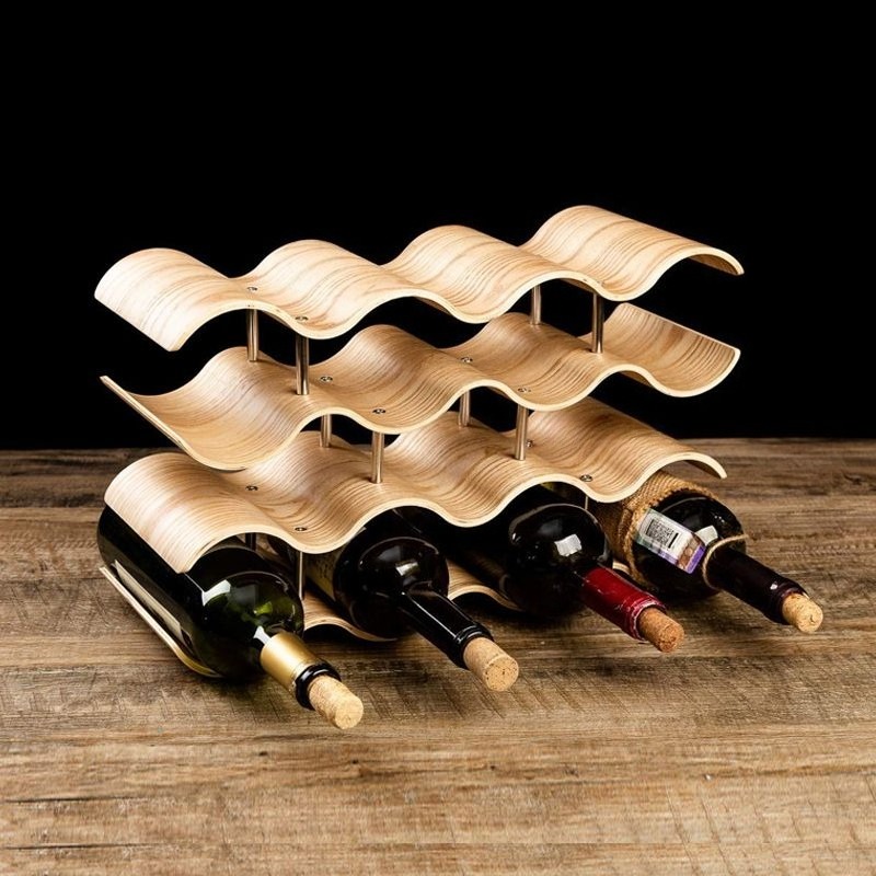 ที่วางขวดไวน์หยักชั้นวางไวน์ไม - Wine Beer Rack บทวิจารณ์และราคา