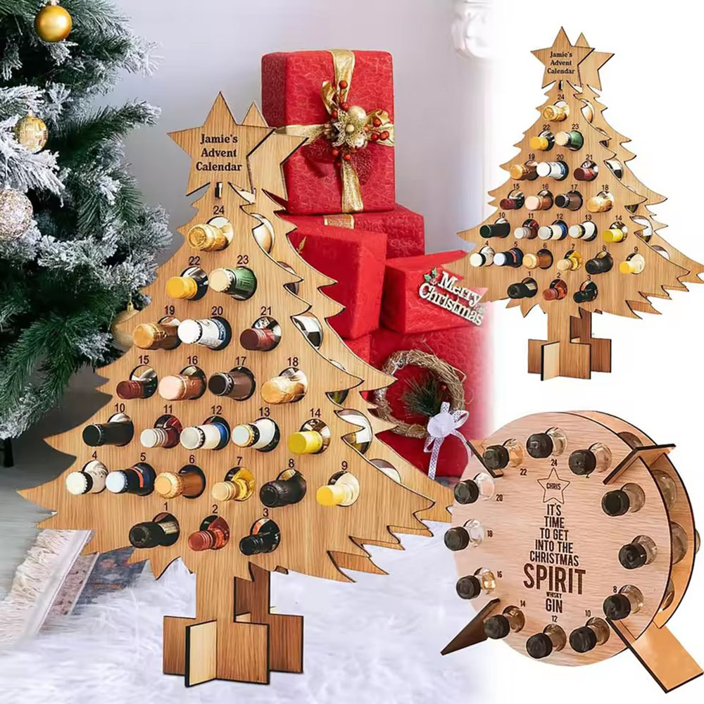 ชั้นวางไวน์ไม้รูปต้นคริสต์มาส  - Wine Beer Rack บทวิจารณ์และราคา