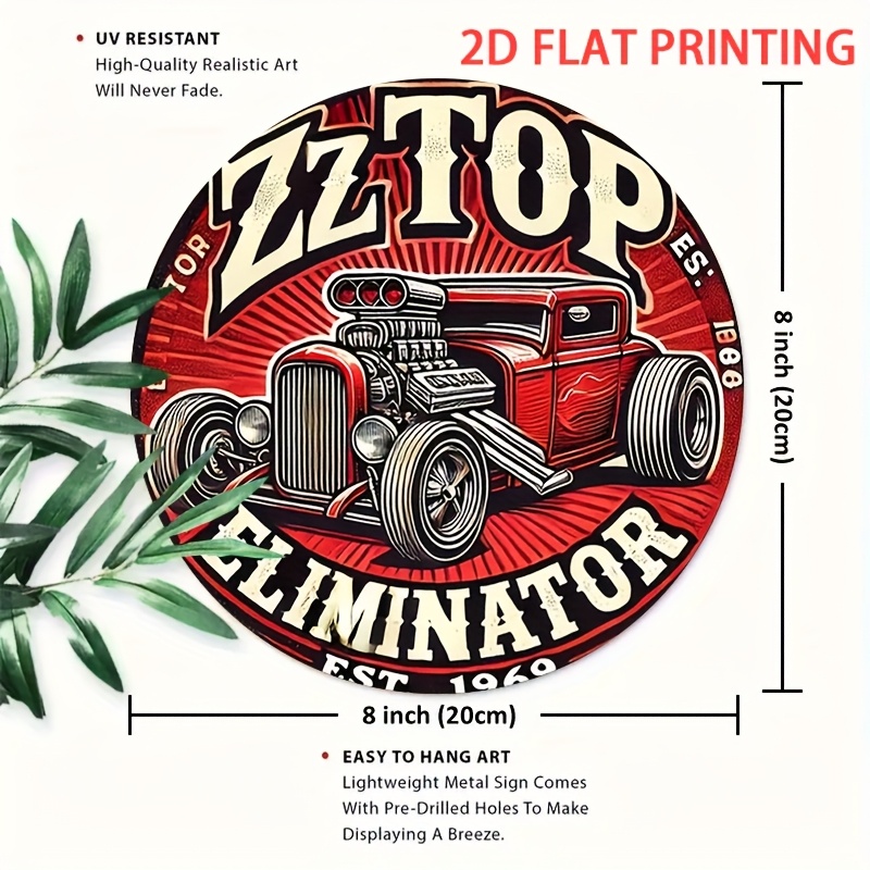 ป้ายโลหะรถยนต์ ZZ Top Eliminat - Wine Tag Label บทวิจารณ์และราคา