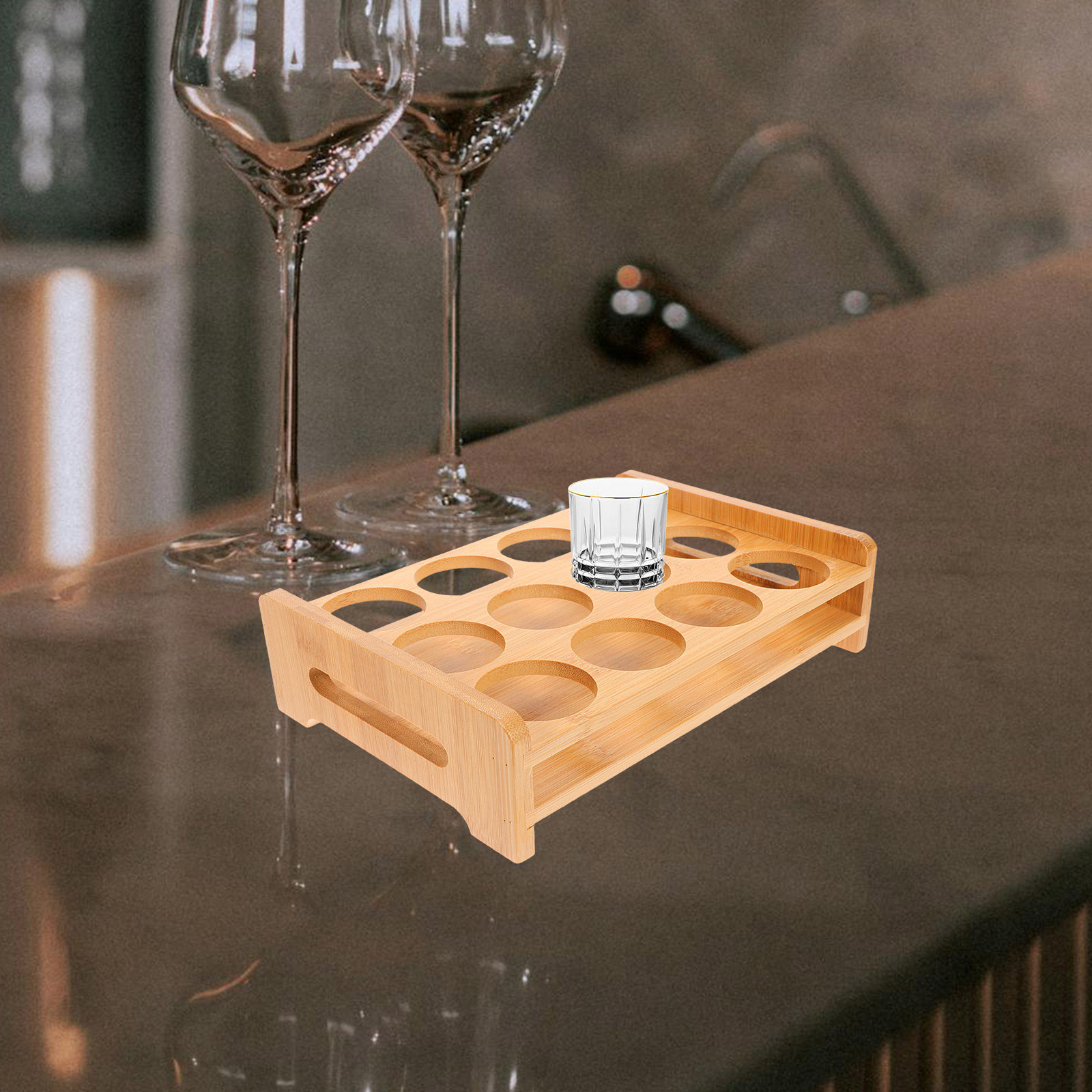 ที่วางแก้วช็อตไม้ไผ่ ชั้นวางอเ - Wine Beer Rack บทวิจารณ์และราคา