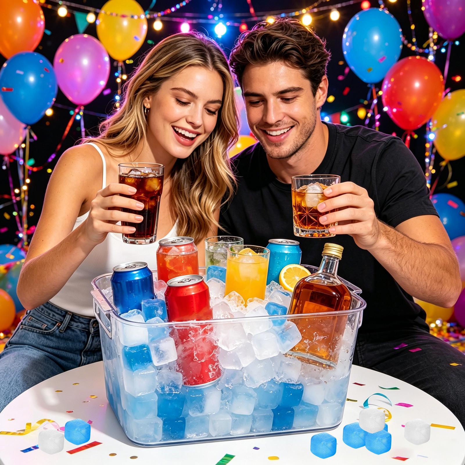 100 ชิ้น ก้อนน้ำแข็งแบบละลายช้ - Wine Beer And Liquor บทวิจารณ์และราคา