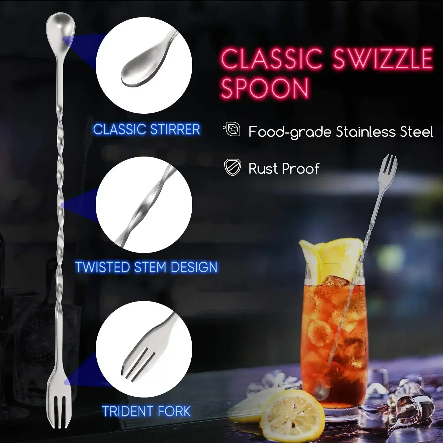 สแตนเลสสตีลค็อกเทล Muddler ชุด - Muddler Cocktail Bar บทวิจารณ์และราคา